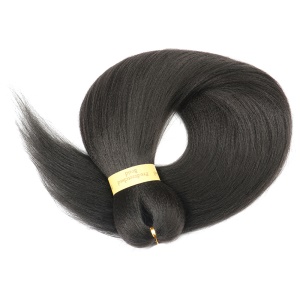 Extension de cheveux synthétique noir raide doux pour tressage 26 pouces