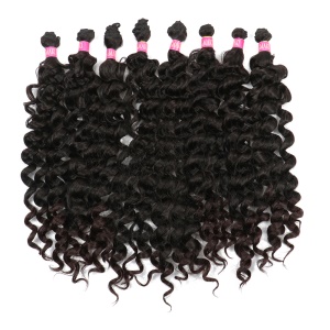 Mèches de cheveux synthétiques ondulés profond 18 pouces