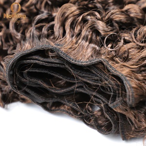 Perruque court synthétiques résistant à la chaleur 11,4 pouces cheveux marron bouclés