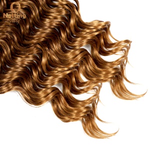 Mèches de cheveux synthétiques ensemble de 6 pcs 18-22 pouces cheveux bouclés marrons