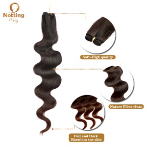 Mèches  de cheveux synthétiques ondulés 18 pouces 4 pièces 100% fibre synthétique  de haute température