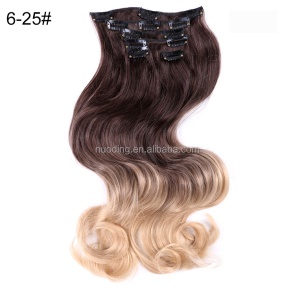 Extensions capillaires  en fibre synthétique haute température 18 pouces 12 clips