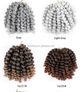 Extension de cheveux bouclée en fibre synthétiques