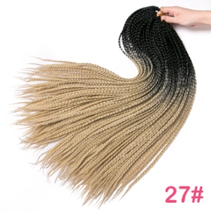 Tresses pour homme et femme de 24 pouces en fibre synthétique