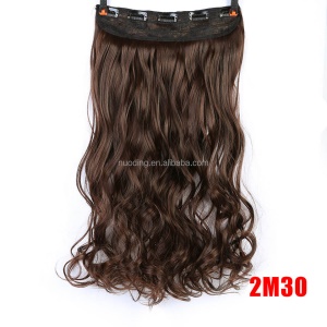 Extensions de cheveux synthétique en fibre 24 pouces avec clip