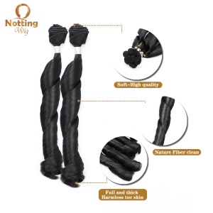 Extension de cheveux 16 pouces cheveux ondulés Body Wave