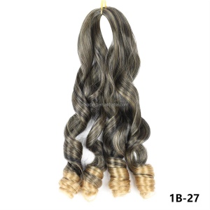 Perruque de 20 pouces aux cheveux ondulée en fibre synthétique