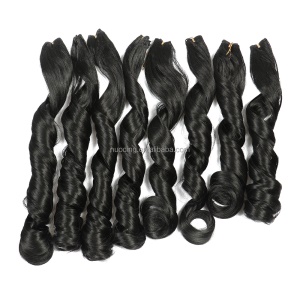 Extensions capillaires synthétiques  noirs12-28 pouces