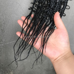 Mèche cheveux tressé noir en Fibre de haute température 24 pouces