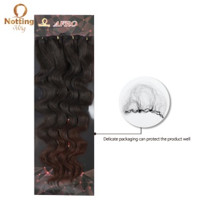 Mèches  de cheveux synthétiques ondulés 18 pouces 4 pièces 100% fibre synthétique  de haute température
