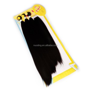 Extension de cheveux noir lot de 4 pièces cheveux noirs longs et raides 3 longueurs différentes en fibre synthétique