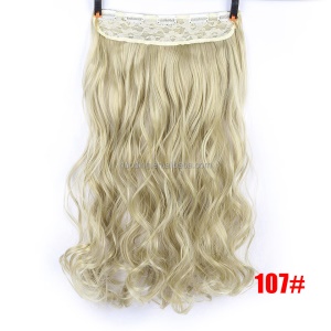 Extensions de cheveux synthétique en fibre 24 pouces avec clip