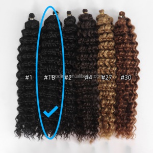Extension de cheveux 18 pouces Deep Wave crochet cheveux en fibre Kanekalon