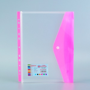 Pochette à documents A4 en plastique transparent