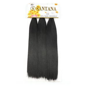 Mèche de 18 pouces aux cheveux raides en  fibres synthétiques pour femmes