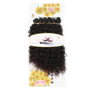 16 pouces extension de cheveux en fibres synthétiques cheveux frisés lot de 6pcs
