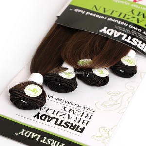 Mèches synthétiques lot de 4 pièces cheveux lisses de différentes longueurs