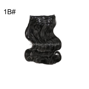 Extensions capillaires  en fibre synthétique haute température 18 pouces 12 clips