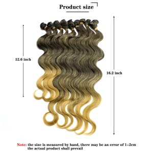 Extension de cheveux 16 pouces cheveux synthétiques Deep Wave
