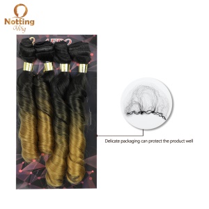 Extension de cheveux longs ondulés noir-blond Natural Wave