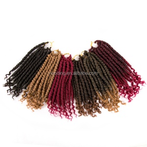mèches bouclée aux cheveux en fibre synthétiques  à basse température de 12 pouces 12 mèches/pack
