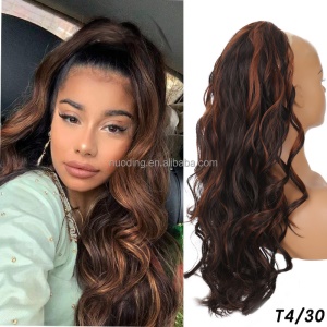 Mèches en fibre synthétique cheveux long ondulé 24 pouces