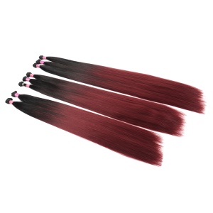 Extension de cheveux en fibre synthétique 28 pouces cheveux lisses 325g