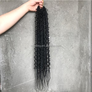 Mèche cheveux tressé noir en Fibre de haute température 24 pouces