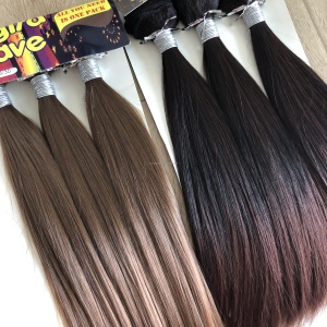 Extension de cheveux en fibre de haute température lot de 3pcs cheveux longs 18 pouces lisse et doux