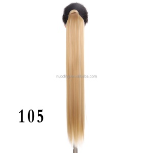 Perruque - Postiche  en fibre  synthétique au  cheveux raides de 34 pouces avec cordon de serrage