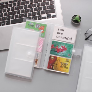 Pochette de cartes de visite transparent carnet de rangement avec 120 compartiments en plastique