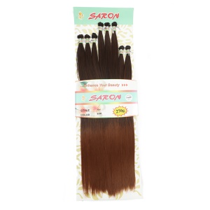 Perruque de 28 pouces aux cheveux raides en fibre synthétiques pour femmes