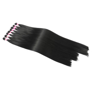 Mèche de 28 pouces aux cheveux raides en  fibres synthétiques pour femmes
