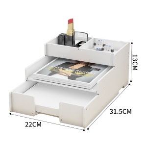 Support de documents de bureau en plastique trois couches simple et pratique