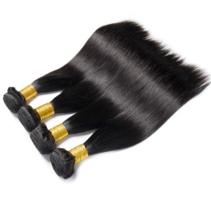 Extension de cheveux en fibres de haute température Cheveux noirs longs lisses et souples