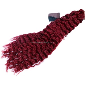 Extension de cheveux 30 pouces cheveux ondulé en fibre à haute température Deep Wave