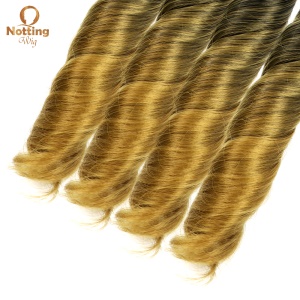 Extension de cheveux longs ondulés noir-blond Natural Wave