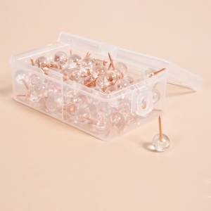 Punaise à tête de balle ronde transparente 100 pièces par boîte