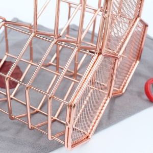 Porte-stylo de bureau métallque Rose
