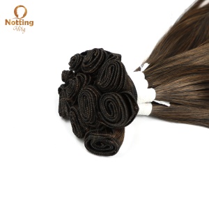 Extension de cheveux en fibre de haute température cheveux marron ondulé