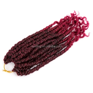 mèches bouclée aux cheveux en fibre synthétiques  à basse température de 12 pouces 12 mèches/pack