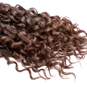 Mèches bouclé, marron en fibre synthétique 24 pouces lot de 8 pièces