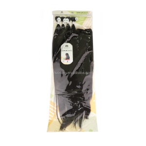 Extension de cheveux lot de 4 pièces 30 pouces cheveux noir longs et lisses fibre de haute température