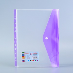 Pochette à documents A4 en plastique transparent