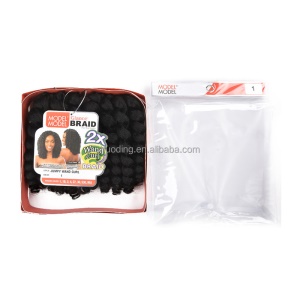 Extension de cheveux bouclée en fibre synthétiques 100% fibre de Kanekalon