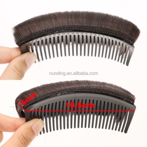 Extensions duveteux pour cheveux avec peigne en fibre synthétique