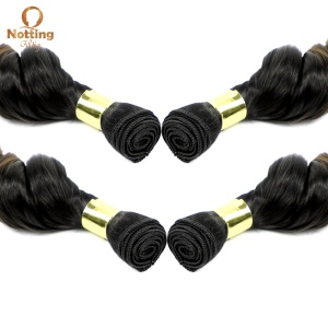 Extension de cheveux longs ondulés noir-blond Natural Wave