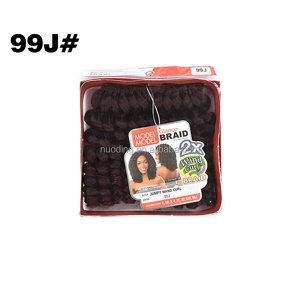 Extension de cheveux bouclée en fibre synthétiques 100% fibre de Kanekalon