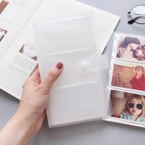 Pochette de cartes de visite transparent carnet de rangement avec 120 compartiments en plastique