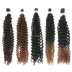 Extension de cheveux en fibre de haute température 18 pouces cheveux bouclés lot de 8 pcs